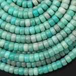 Natural Peruvian Amazonite Beads 7mm Rondelle Heishi 15.5" Strand