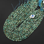 AAA Natural Blue Green African Turquoise Heishi Beads 4mm Gemstone 15.5" Strand