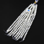 Large Hole Beads 2mm 3mm Drill AAA Chatoyant Natural Silvery White Moonstone 6mm 8mm 10mm Round Beads 8" Strand