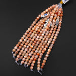 AAA Large Hole Beads 3mm Drill Natural Sunstone Round 9mm Gemstone 8" Strand