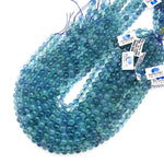 AAA Natural Blue Fluorite Beads 6mm 8mm 10mm Smooth Round Gemstone Beads 15.5" Strand