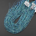 AAA Natural Gemmy Translucent Blue Fluorite Faceted 4mm Cube Beads Gemstone 15.5" Strand