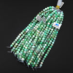 Large Hole Beads 2mm 3mm Drill Natural Green Chrysoprase Round 8mm 10mm Gemstone 8" Strand