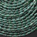 AAA Small Natural Guatemalan Jade Smooth Rice Barrel Beads 4x6mm 15.5" Strand