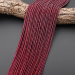 AAA Natural Red Garnet Faceted 2mm Thin Rondelle Beads Tiny Small Diamond Cut Gemstone 15.5" Strand