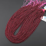 AAA Natural Red Garnet Faceted 2mm Thin Rondelle Beads Tiny Small Diamond Cut Gemstone 15.5" Strand