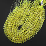 4 Four Leaf Clover Beads Natural Chartreuse Jade Carved Faceted 8mm Flower Gemstone 15.5" Strand