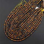 AAA Natural Brown Blue Tiger's Eye 4mm 6mm Heishi Beads 15.5" Strand