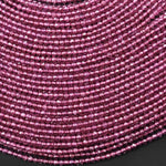 AAA Faceted Natural Pink Purple Rhodolite Garnet 2mm Round Gemstone Beads 15.5" Strand