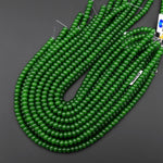 Green Taiwan Jade Smooth Rondelle 8mm Beads 15.5" Strand