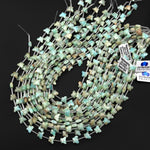 Faceted Natural Hemimorphite Butterfly Beads 10mm Carved Gemstone 15.5" Strand