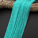 AAA Faceted Natural Peruvian Sea Blue Green Amazonite 2mm 3mm Thin Rondelle Beads Gemstone 15.5" Strand