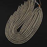 Titanium Pyrite 3mm 4mm 6mm Smooth Wheel Rondelle Heishi Beads 15.5" Strand