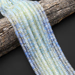 Faceted Opalite Beads 6x3mm hexagon Heishi Rondelle 15.5" Strand