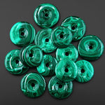 AAA Large Natural Malachite Donut Bead Pendant 30mm 35mm 40mm 45mm 50mm