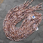 Natural Mauve Purple Pink Freshwater Pearl Top Side Diagonally Drilled Leaf Teardrop Beads 15" Strand B1350