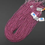AAA Faceted Natural Pink Purple Rhodolite Garnet 2mm Round Gemstone Beads 15.5" Strand