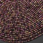 Faceted Natural Purple Atlantisite Stichtite Super Thin Rondelle Beads 3mm 15.5" Strand