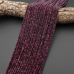 AAA Faceted Natural Purple Atlantisite Stichtite Super Thin Rondelle Beads 3mm 15.5" Strand