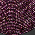 AAA Faceted Natural Purple Atlantisite Stichtite Super Thin Rondelle Beads 3mm 15.5" Strand
