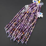 Large Hole Beads 2mm 3mm Drill Natural Super 7 6mm 8mm 10mm 12mm Round Beads 8" Strand