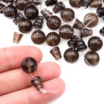AAA 8mm 10mm Natural Gemstone Guru Smoky Quartz Beads Three Holes T-Beads Mala Making 3 Holes Prayer Beads Cones