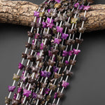 Faceted Natural Atlantisite Stichtite Butterfly Beads 10mm Carved Gemstone 15.5" Strand