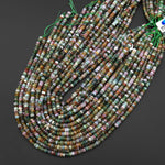 Faceted Natural Indian Agate Heishi Rondelle Beads 5mm 15" Strand