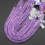 AAA Natural Lilac Amethyst 6mm Smooth Heishi Rondelle Beads 15.5" Strand