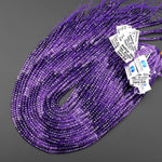 AAA Natural Purple Amethyst 3mm Faceted Cube Ombre Gemstone Beads 15.5" Strand