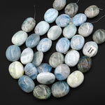 Large Blue Aquamarine Beads Huge Pebble Nuggets Real Genuine Aquamarine Gemstone Statement Beads 15.5" Strand