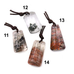 AAA Natural Lodalite Phantom Quartz Pendant One-of -Kind Drilled Gemstone Focal Bead