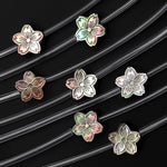 AAA Natural Black Mother of Pearl Hand Carved Cherry Blossom Flower 10mm Gemstone Beads Strand