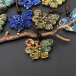 AAA Hand Carved Natural Labradorite Butterfly Snake Pendant Rebirth and Renewal