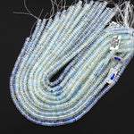 Faceted Opalite Beads 6x3mm hexagon Heishi Rondelle 15.5" Strand