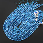 Faceted Blue Turquoise Jasper 6mm Heishi Rondelle Beads Aka Dyed Sleeping Beauty 15.5" Strand