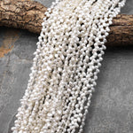 Natural White Freshwater Pearl Top Side Diagonally Drilled Leaf Teardrop Beads 15" Strand