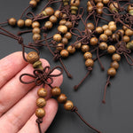 Natural 8mm Genge Wood Guru Bead with 6mm Disciple Counting Beads Set