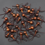 Natural Black Rosewood Guru Bead 10mm Three Holes T-Bead Mala Making Prayer Bead Cone