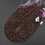Faceted Natural Purple Atlantisite Stichtite Super Thin Rondelle Beads 3mm 15.5" Strand
