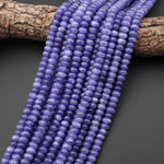 Purple Blue Tanzanite Quartz 8x5mm Rondelle Beads 15.5" Strand