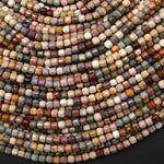 Faceted Natural Rainbow Agate 2mm 3mm Cube Beads Micro Diamond Cut Gemstone 15.5" Strand