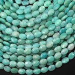 AAA Faceted Natural Peruvian Amazonite 6x8mm Oval Beads Gemstone 15.5" Strand
