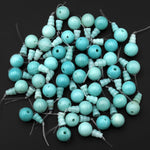 AAA Large 12mm Natural Gemstone Guru Blue Amazonite Beads Three Holes T-Beads Mala Making 3 Holes Prayer Beads Cones A1