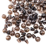 AAA 8mm 10mm Natural Gemstone Guru Smoky Quartz Beads Three Holes T-Beads Mala Making 3 Holes Prayer Beads Cones