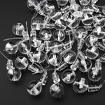 AAA 8mm 10mm 12mm Natural Gemstone Guru Rock Crystal Quartz Beads Three Holes T-Beads Mala Making 3 Holes Prayer Beads Cones