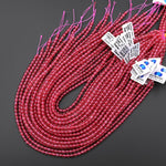AAA Translucent Natural Red Strawberry Quartz 4mm Smooth Round Beads From South Africa 15.5" Strand
