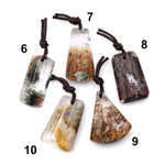 AAA Natural Lodalite Phantom Quartz Pendant One-of -Kind Drilled Gemstone Focal Bead