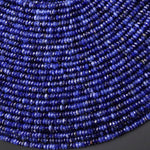 AAA Faceted Natural Blue Sodalite 2mm 3mm Thin Rondelle Beads 15.5" Strand