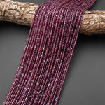 AAA Natural Purple Garnet 2mm Faceted Cube Square Dice Beads 15.5" Strand b4681